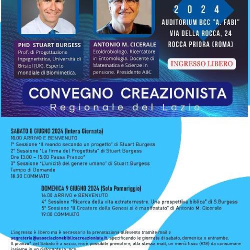 Convegno Creazionista Lazio 2024